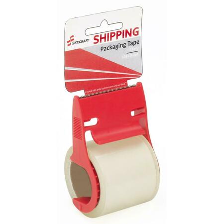 STICKY SITUATION NSN 1.5 in. Skilcraft Shipping Packaging Tape with Dispenser  Clear ST3769823